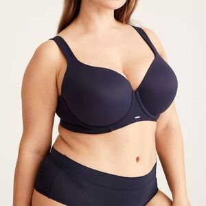 Cacique Modern Luxe Lightly Lined Balconette Bra 44DD purple